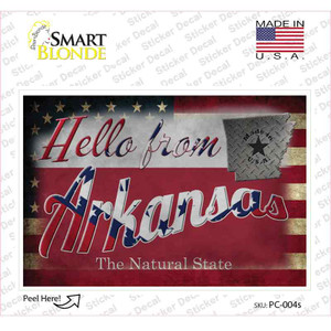 Hello From Arkansas Wholesale Novelty Postcard Sticker Decals