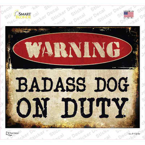 Badass Dog Wholesale Novelty Rectangle Sticker Decal