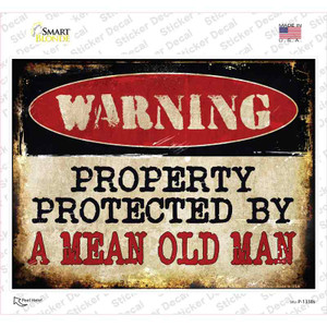A Mean Old Man Wholesale Novelty Rectangle Sticker Decal
