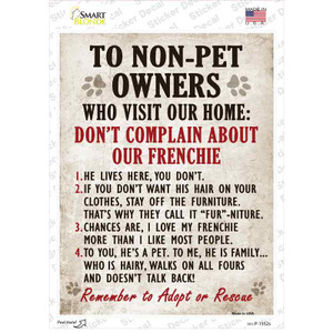 Complain About Our Frenchie Wholesale Novelty Rectangle Sticker Decal