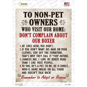 Complain About Our Boxer Wholesale Novelty Rectangle Sticker Decal