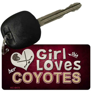 This Girl Loves Her Coyotes Wholesale Novelty Key Chain