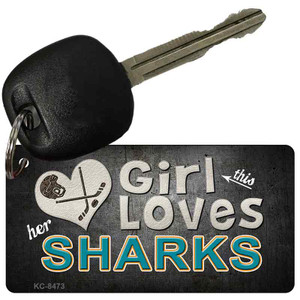 This Girl Loves Her Sharks Wholesale Novelty Key Chain