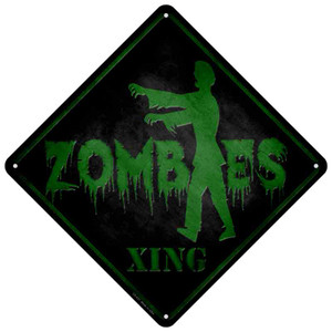 Zombie Crossing Wholesale Novelty Metal Crossing Sign