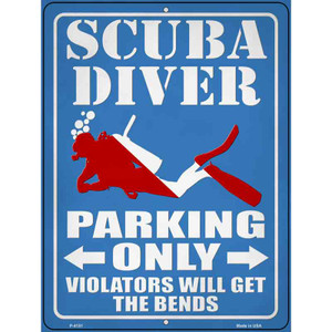 Scuba Diver Parking Only Wholesale Novelty Metal Parking Sign