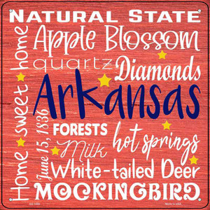 Arkansas Motto Wholesale Novelty Metal Square Sign