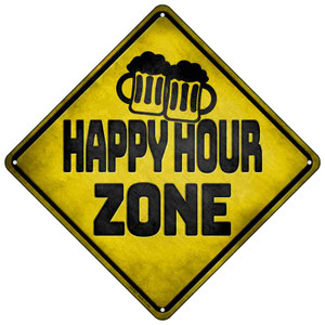 Happy Hour Zone Wholesale Novelty Metal Crossing Sign