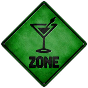 Martini Zone Green Wholesale Novelty Metal Crossing Sign