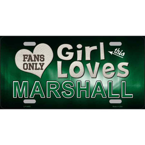 This Girl Loves Marshall Novelty Wholesale Metal License Plate