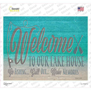 Welcome To Our Lake House Wholesale Novelty Rectangle Sticker Decal