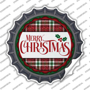 Merry Christmas Red and Green Wholesale Novelty Bottle Cap Sticker Decal