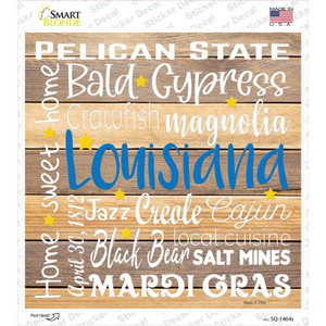 Louisiana Motto Wholesale Novelty Square Sticker Decal