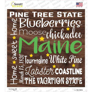 Maine Motto Wholesale Novelty Square Sticker Decal