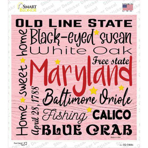 Maryland Motto Wholesale Novelty Square Sticker Decal