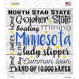 Minnesota Motto Wholesale Novelty Square Sticker Decal