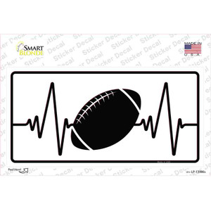 Football Heart Beat Wholesale Novelty Sticker Decal