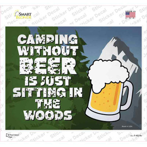 Camping Without Beer Wholesale Novelty Rectangle Sticker Decal