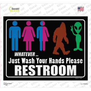 Just Wash Your Hands Please Wholesale Novelty Rectangle Sticker Decal