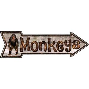 Monkeys Wholesale Novelty Metal Arrow Sign