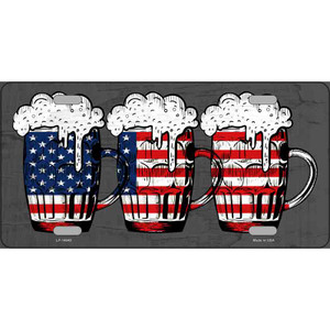 Three Beers America Wholesale Novelty Metal License Plate