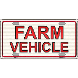 Farm Vehicle Wholesale Metal Novelty License Plate