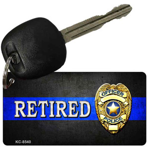 Retired Police Thin Blue Line Wholesale Novelty Key Chain