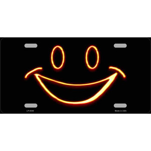 Neon Smiling Face Wholesale Metal Novelty License Plate