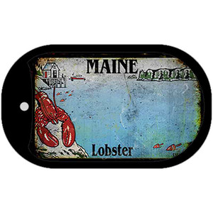 Maine Lobster Blank Rusty Wholesale Novelty Metal Dog Tag Necklace