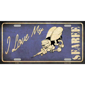 I Love My Seabee Wholesale Metal Novelty License Plate