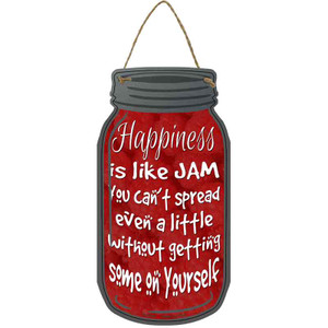 Happiness Jam Spread Wholesale Novelty Metal Mason Jar Sign