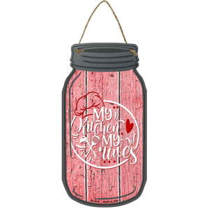 My Kitchen My Rules Logo Wholesale Novelty Metal Mason Jar Sign