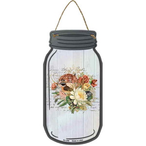 Yellow Bouquet With Notes Wholesale Novelty Metal Mason Jar Sign
