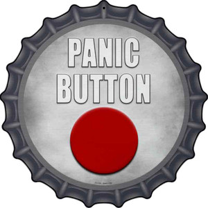 Panic Button Wholesale Novelty Metal Bottle Cap Sign