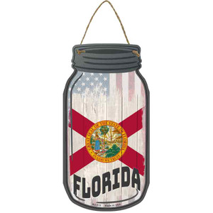 Florida | USA Flag Wholesale Novelty Metal Mason Jar Sign