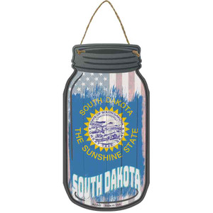 South Dakota | USA Flag Wholesale Novelty Metal Mason Jar Sign