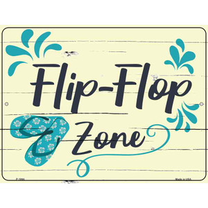 Flip Flop Zone Blue Wholesale Novelty Metal Parking Sign