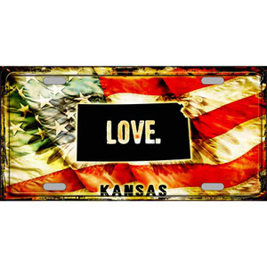 Kansas Love Wholesale Metal Novelty License Plate
