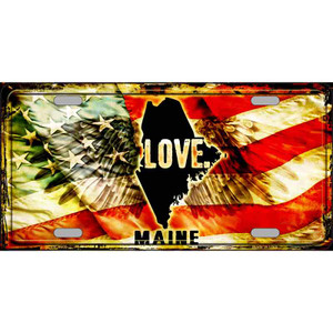 Maine Love Wholesale Metal Novelty License Plate