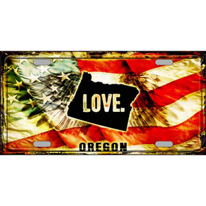 Oregon Love Wholesale Metal Novelty License Plate