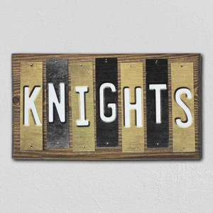 Knights Team Colors College Fun Strips Wholesale Novelty Wood Sign WS-874