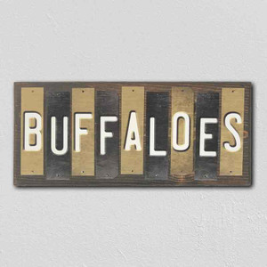 Buffaloes Team Colors College Fun Strips Wholesale Novelty Wood Sign WS-888