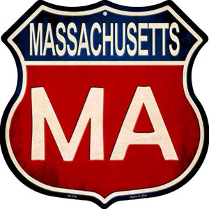 Massachusetts Wholesale Metal Novelty Highway Shield