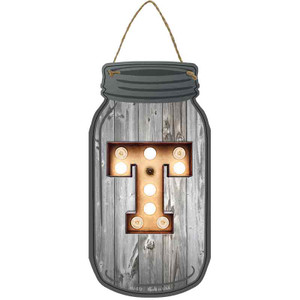 T Bulb Lettering Wholesale Novelty Metal Mason Jar Sign