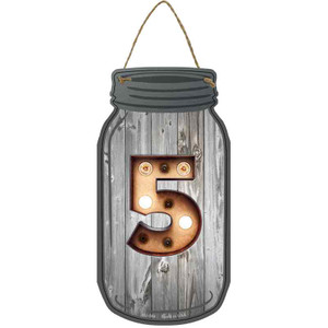 5 Bulb Lettering Wholesale Novelty Metal Mason Jar Sign