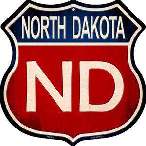 North Dakota Wholesale Metal Novelty Highway Shield