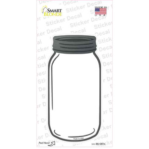 White Wholesale Novelty Mason Jar Sticker Decal