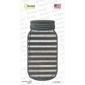 Corrugated Gray Blank Wholesale Novelty Mason Jar Sticker Decal