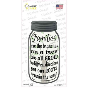 Family Tree Wholesale Novelty Mason Jar Sticker Decal