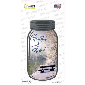 Winter Grateful And Blessed Wholesale Novelty Mason Jar Sticker Decal