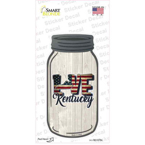 Love Kentucky Silhouette Wholesale Novelty Mason Jar Sticker Decal